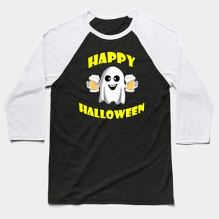 halloween ghost with beer for friends Baseball T-Shirt